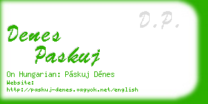 denes paskuj business card